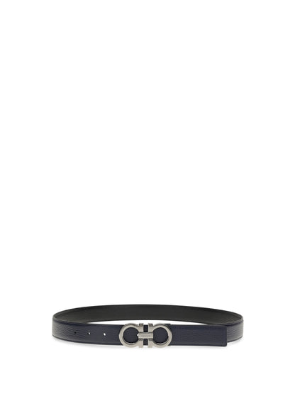 FERRAGAMO Reversible and adjustable Gancini Belt