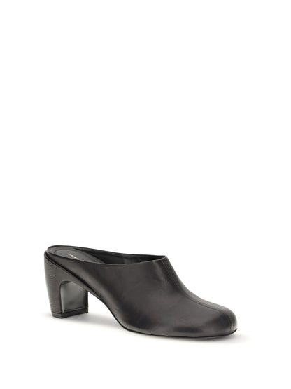 Dries Van Noten Leather Mules - Black