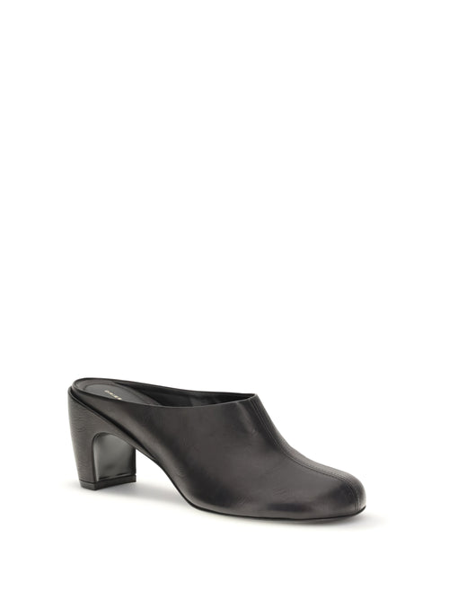 Dries Van Noten Leather Mules - Black