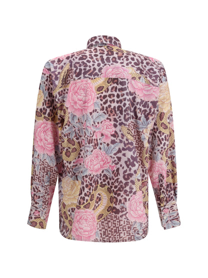 GCDS Animalier Shirt - Orchid Pink/Bone