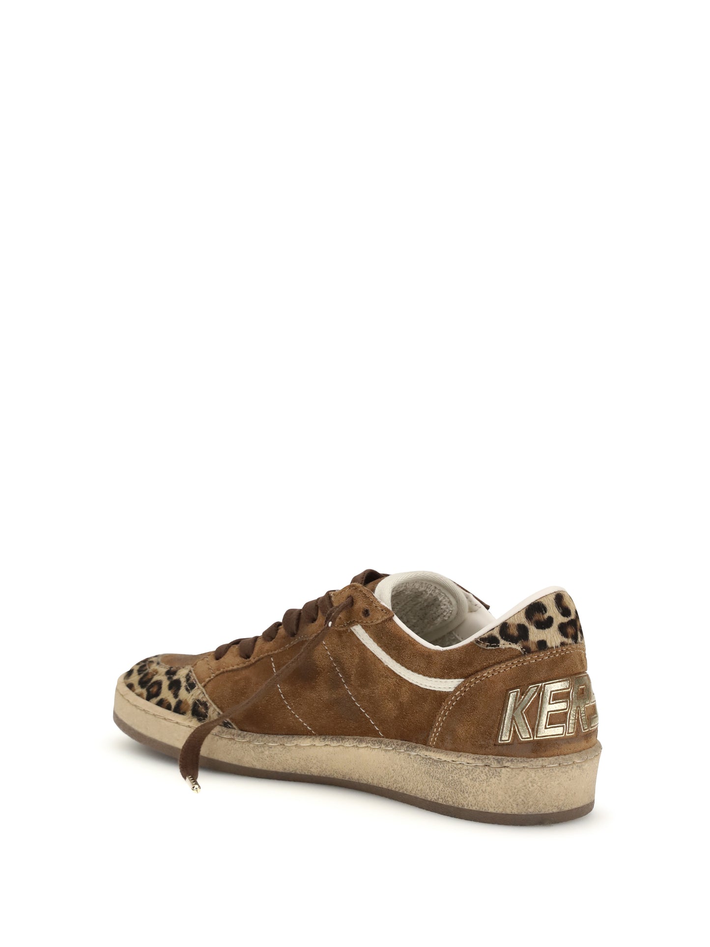 GOLDEN GOOSE Ballstar Sneakers with leopard-print pony insert