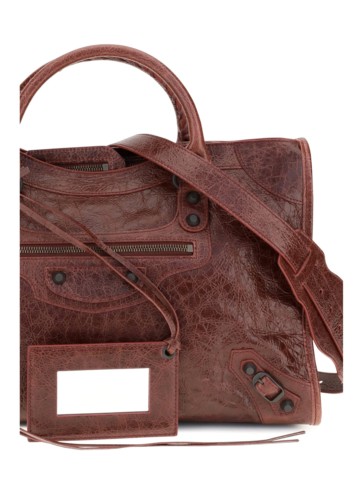 Balenciaga Le City medium Handbag - Berry Red