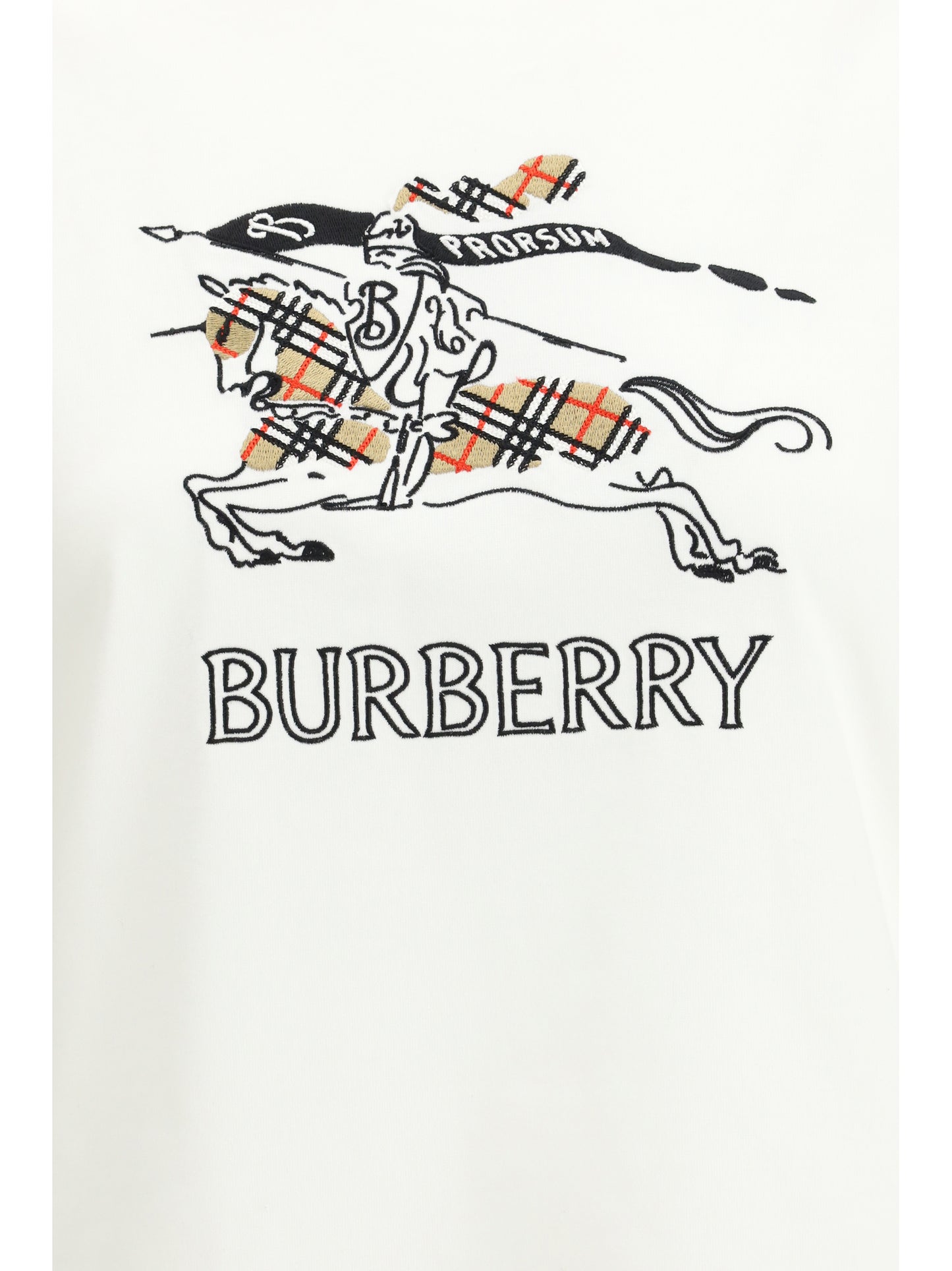 BURBERRY Cotton T-shirt with drawn EKD
