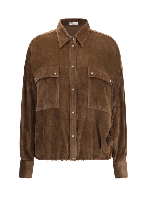 Brunello Cucinelli Corduroy Shirt - Sigaro