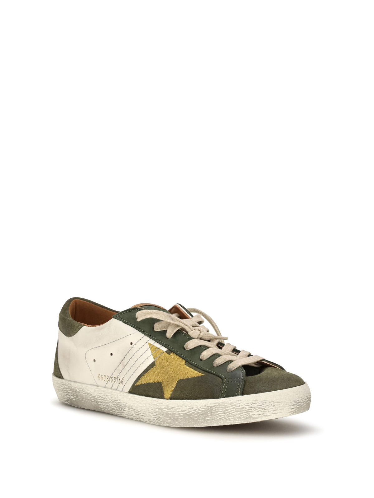 Golden Goose Super Star Sneakers - Olive Green/Cream/Ocher
