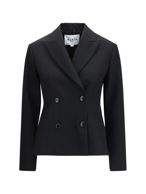Alaïa Lightweight wool double-breasted Jacket - Noir
