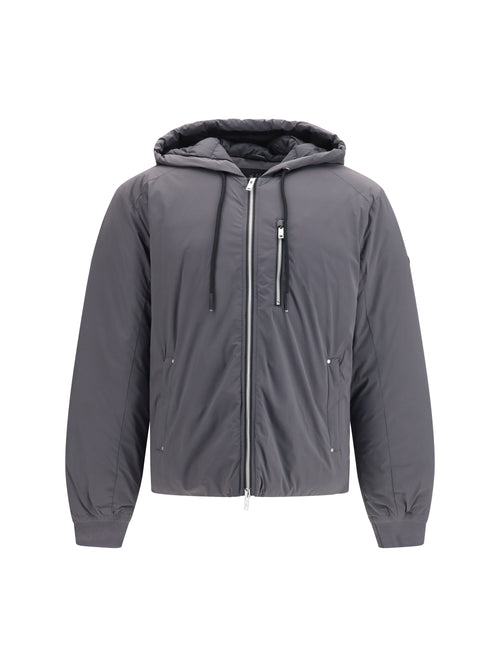 Moose Knuckles Hooded Down Jacket - Cement