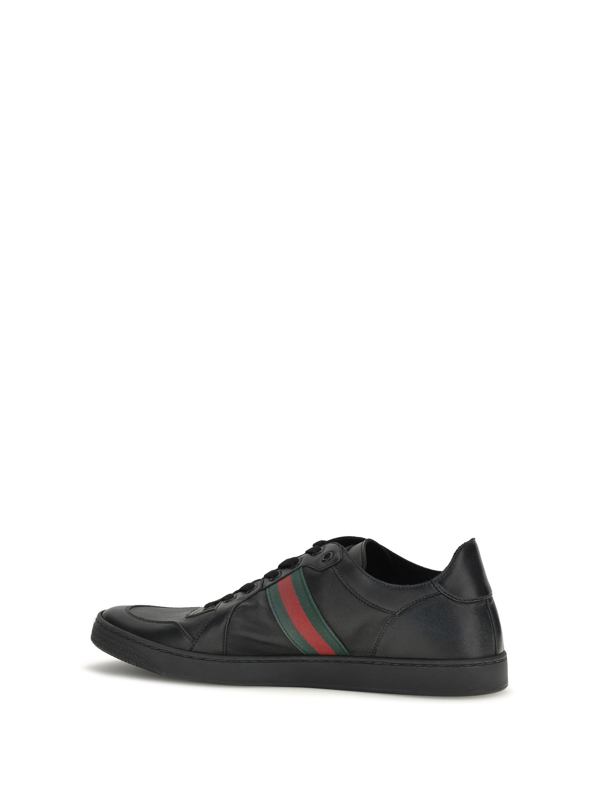 Gucci Stretch Coda leather Sneakers - Black/Black/Vrv