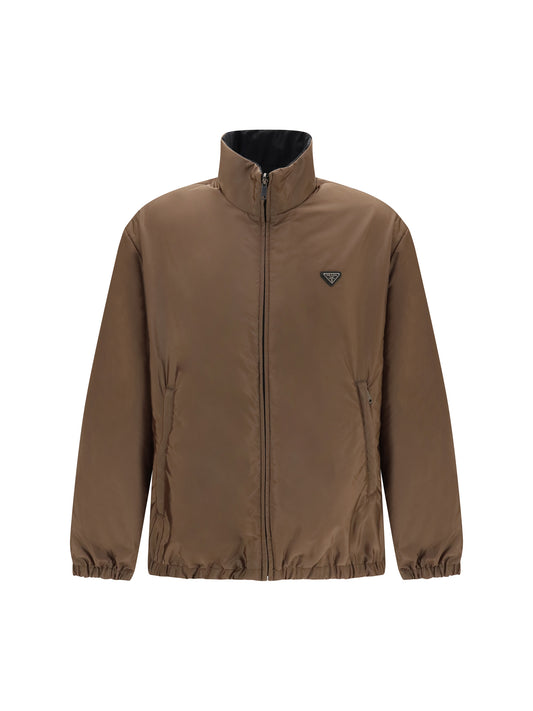 Prada Re-Nylon Down Jacket - Corteccia+Nero