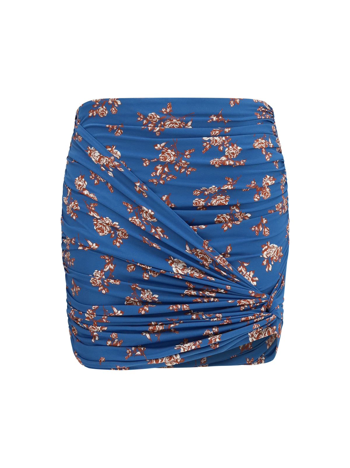 Magda Butrym Draped floral-print swim Mini Skirt - Blue
