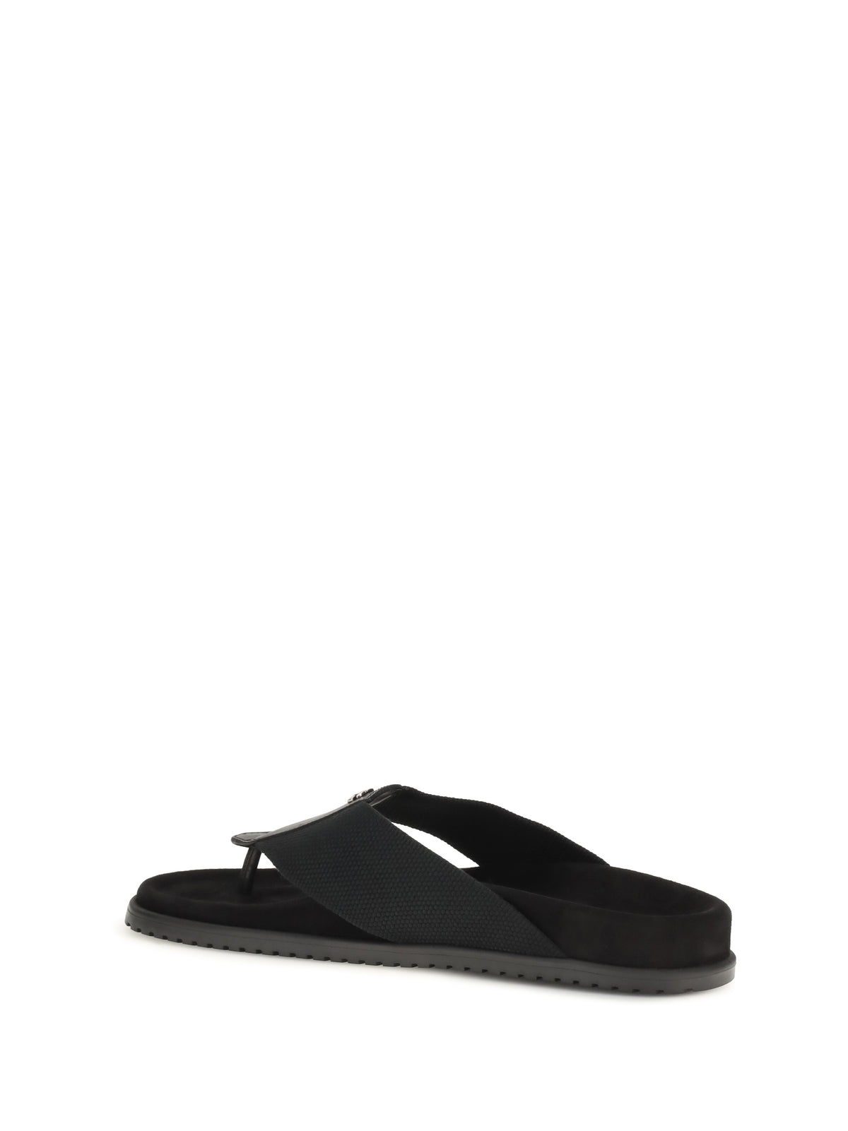 Dolce & Gabbana Logo thong Sandals - Black