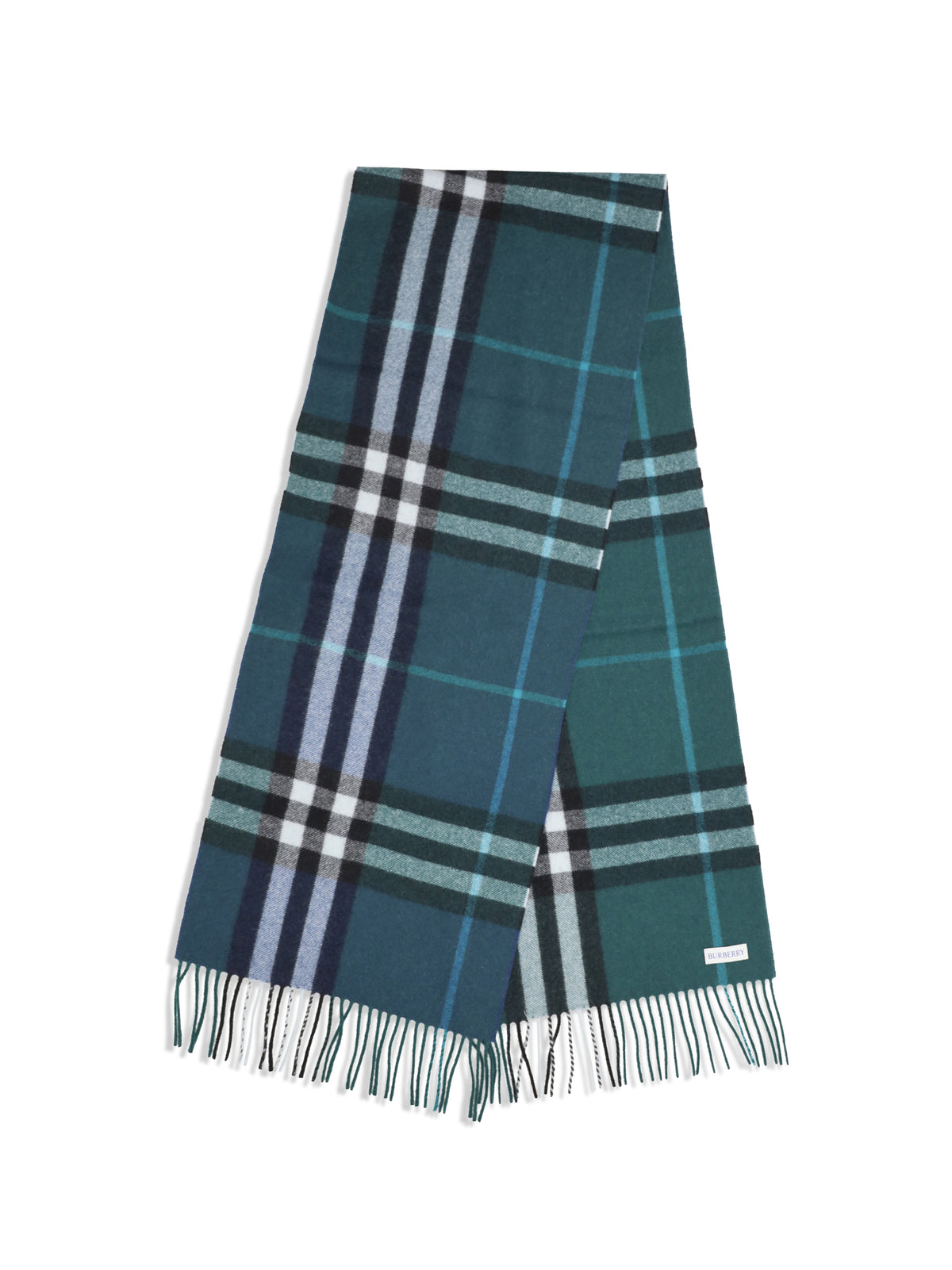 Burberry Fringed cashmere Scarf - Ink Blue