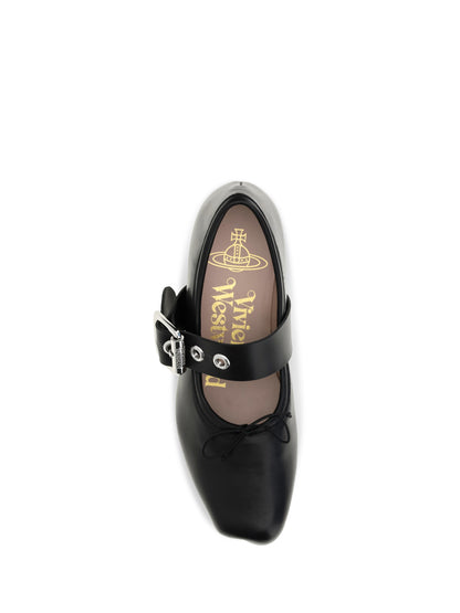 Vivienne Westwood Alice leather Ballerinas - Black