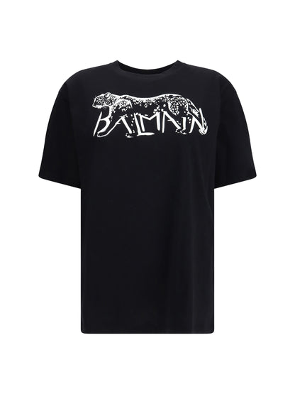 BALMAIN Balmain T-shirt with Leopard Print