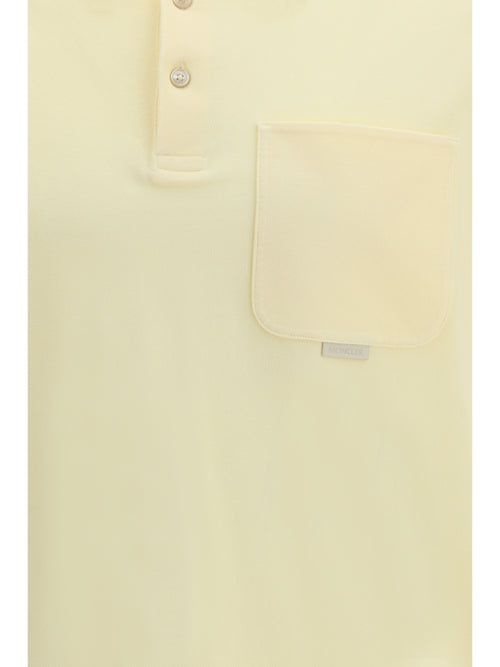 Moncler Cotton piqué Polo Shirt - Pastel Yellow