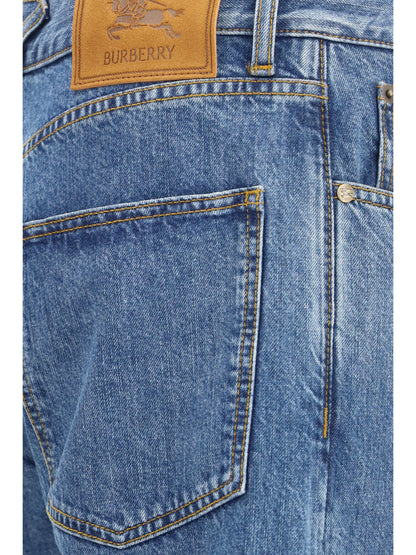 Burberry Straight Leg Jeans - Mid Blue