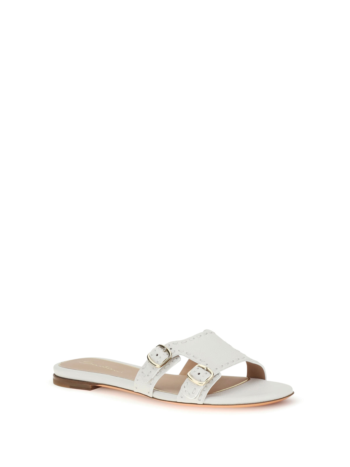 Santoni Low leather Sandals - White