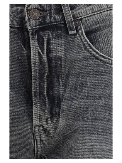 Acne Studios 2021F wide-leg Jeans - Washed Black