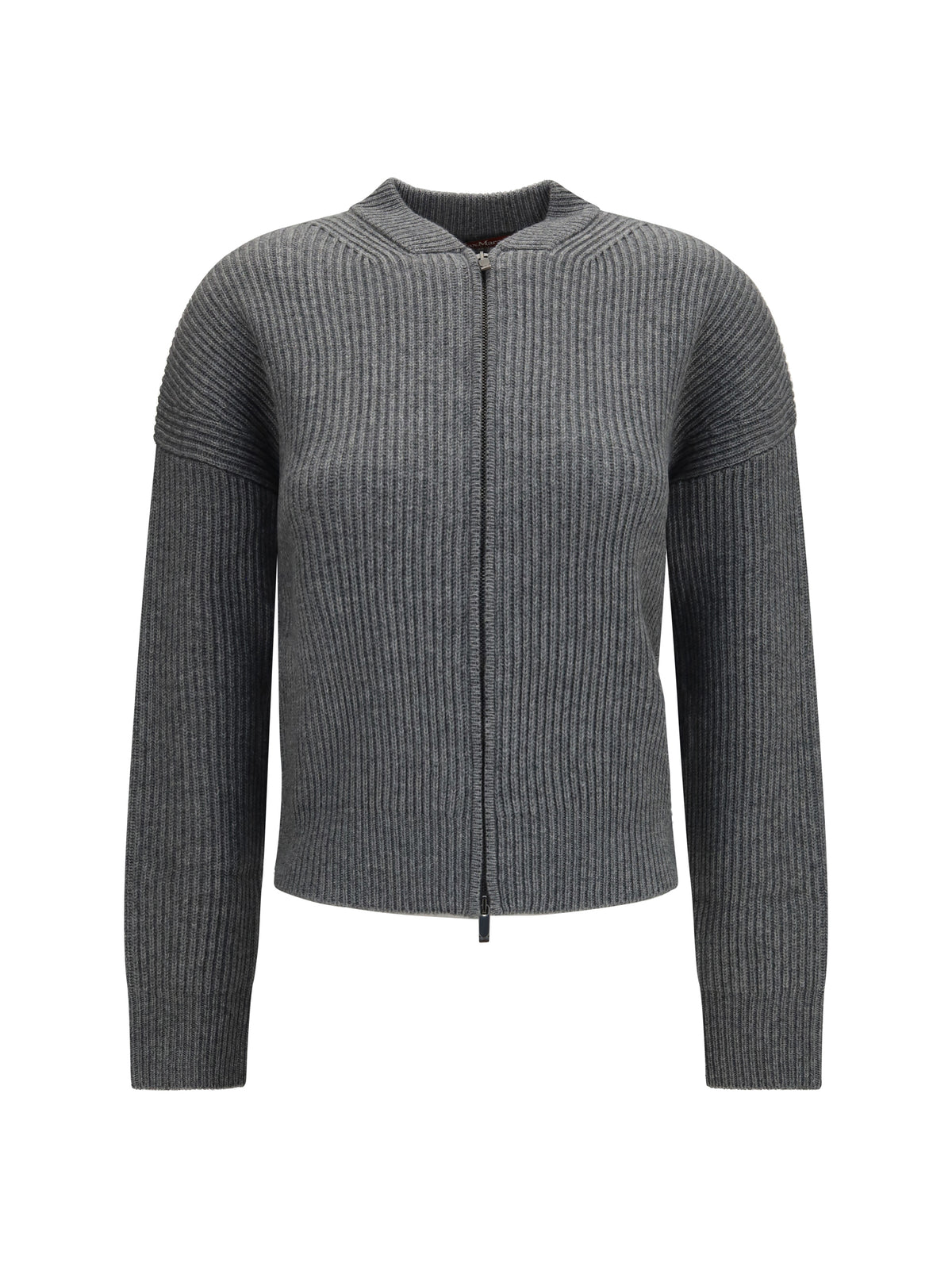 Max Mara Studio Carnet ribbed Cardigan - Grey Dark Melange