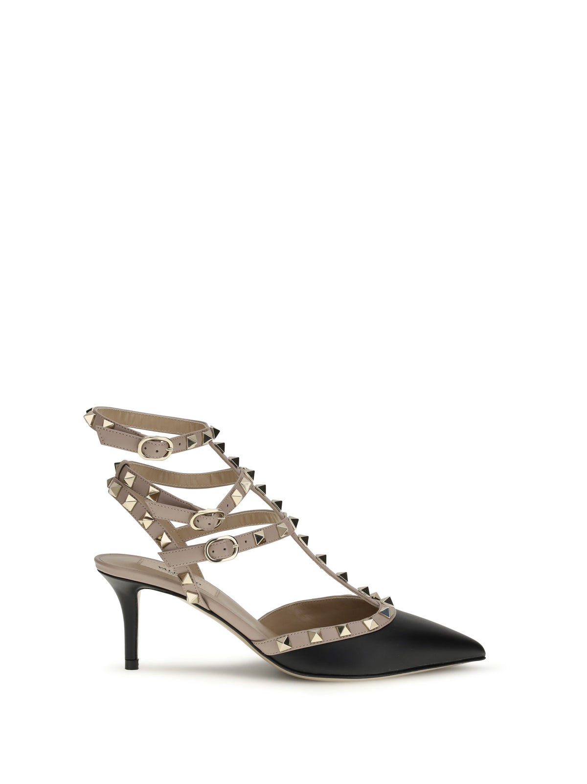 Valentino Garavani Rockstud Pumps - Black/Poudre
