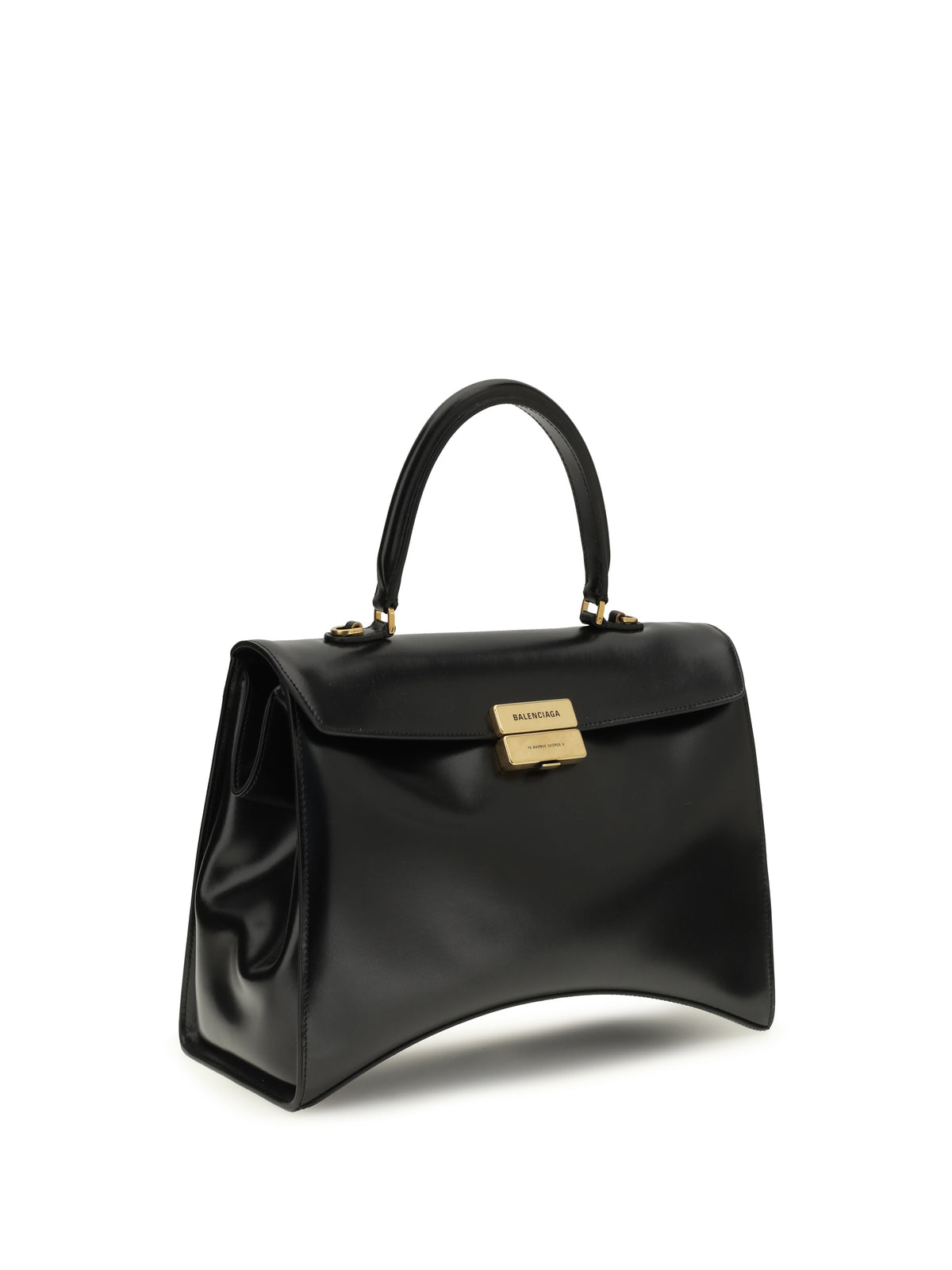 Balenciaga Medium Hourglass Avenue Top Handle Bag - Black