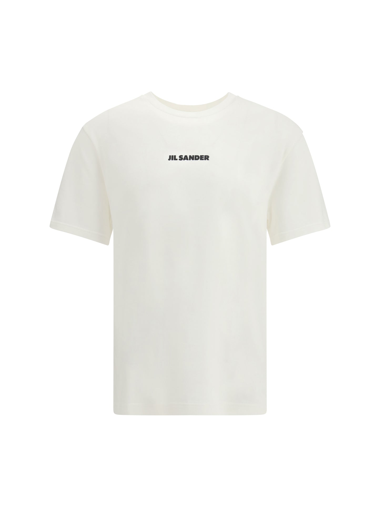 JIL SANDER Crew-neck cotton T-shirt with printed logo