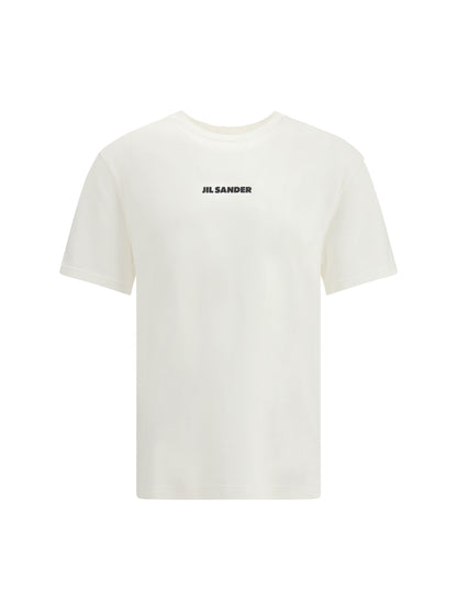 JIL SANDER Crew-neck cotton T-shirt with printed logo
