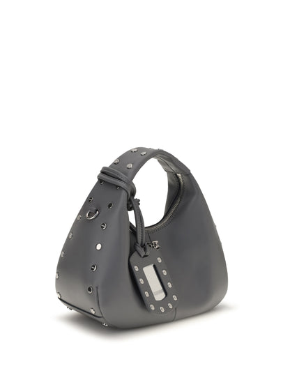 Ganni Mini studded Hobo Handbag - Quiet Shade