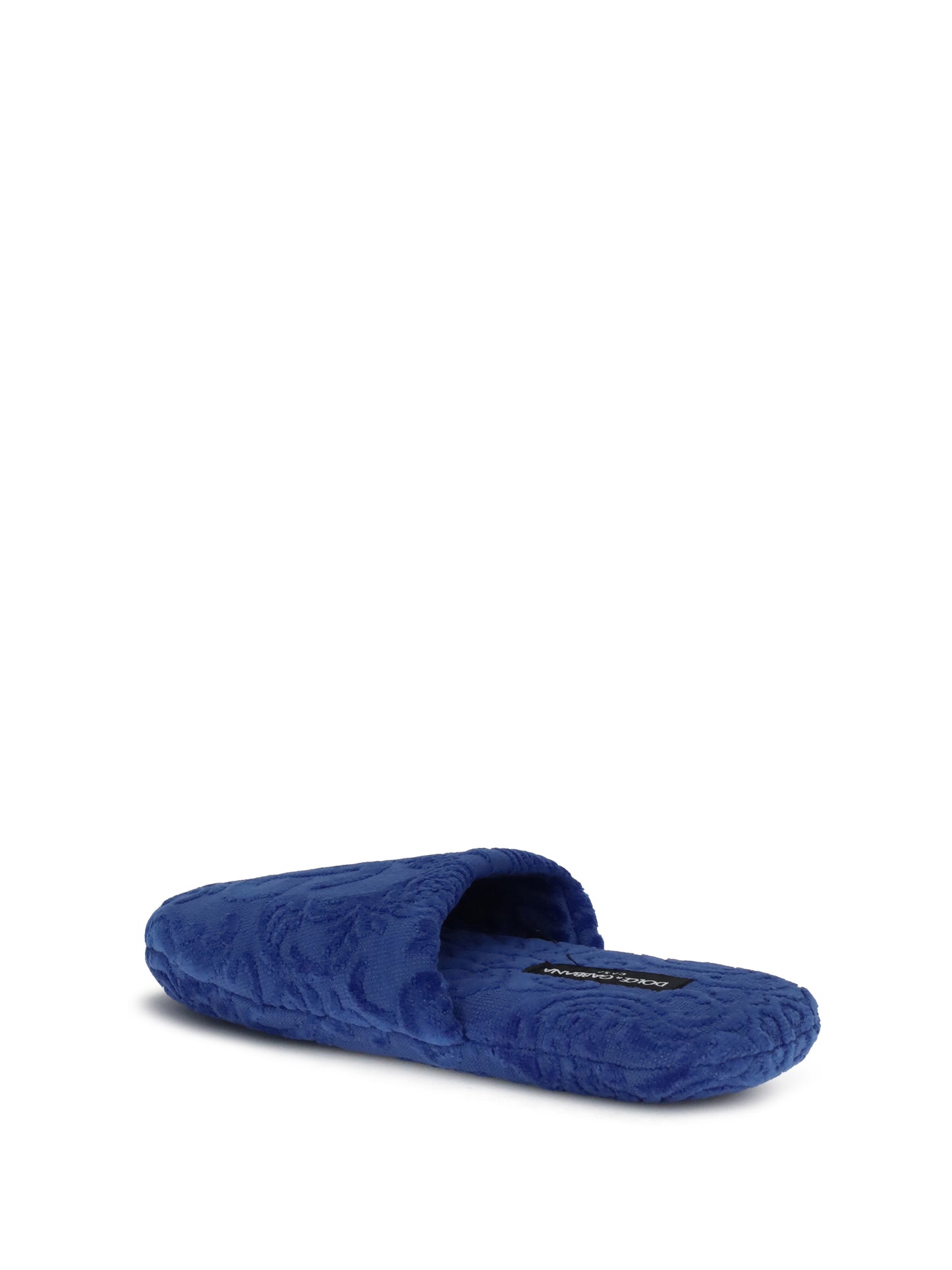 DOLCE & GABBANA Jacquard cotton terry Slippers