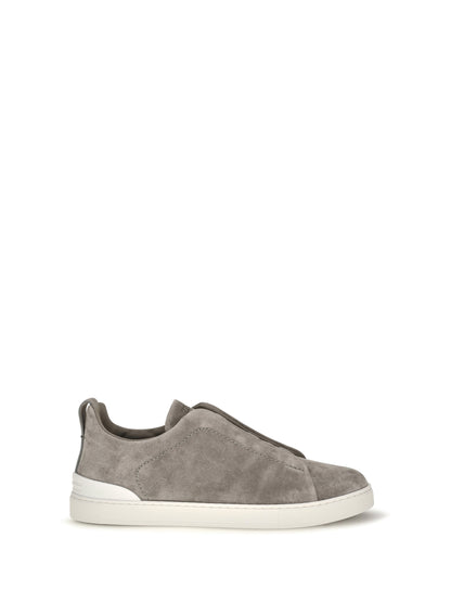 Zegna Triple Stitch suede Sneakers - E2