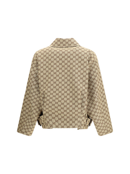 Gucci GG Canvas bomber Jacket - Camel/Ebony