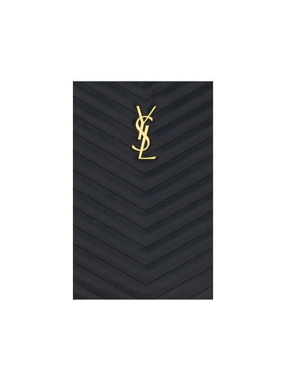 Saint Laurent Leather Pouch - Black