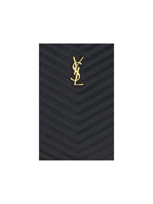 Saint Laurent Leather Pouch - Black