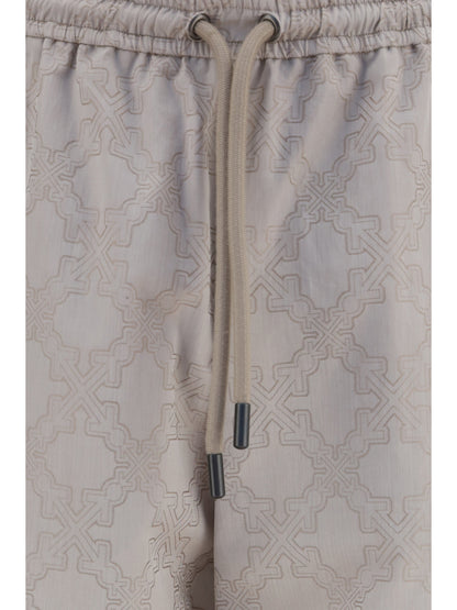 Off-White Arrow all-over monogram Pants - String