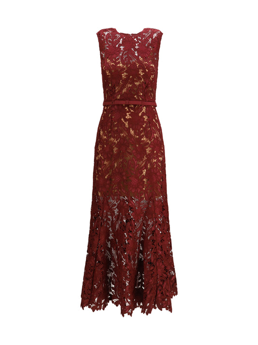 SELF-PORTRAIT Guipure lace midi Dress