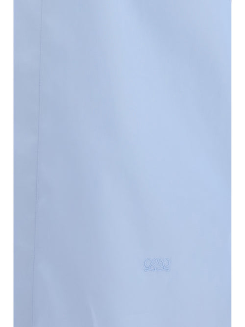 Loewe Lightweight cotton poplin Shirt - Light Blue
