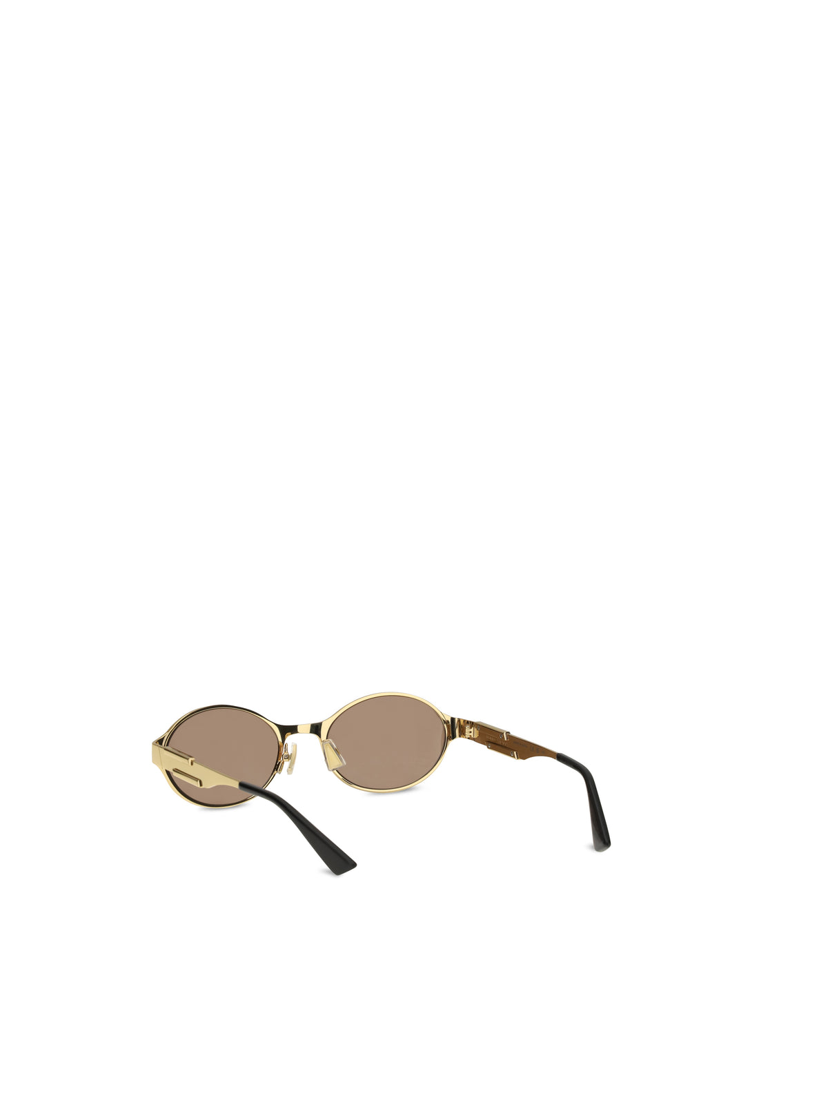 Bottega Veneta Oval Sunglasses - Gold-Gold-Brown