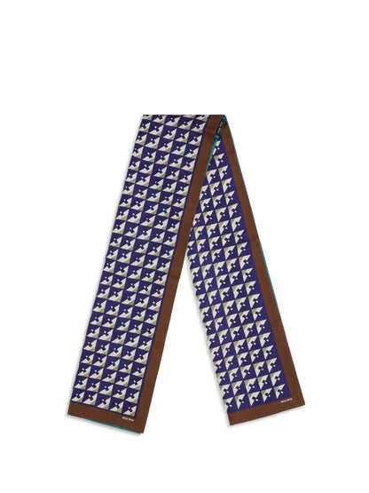 Miu Miu Geometric print Scarf - Tabacco+Inchiostro