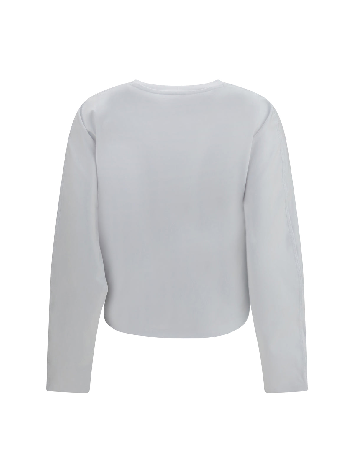 Ganni Asymmetric draped stretch cotton Top - Bright White