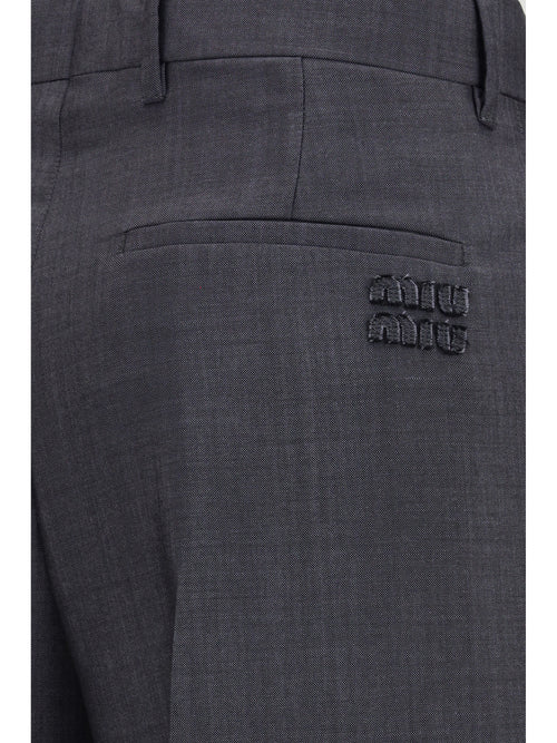 Miu Miu Kid mohair Pants - Anthracite