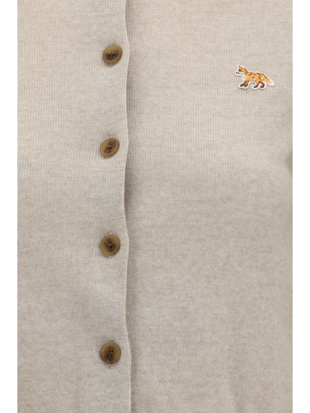 Maison Kitsuné Baby Fox Cardigan - Light Beige Melange