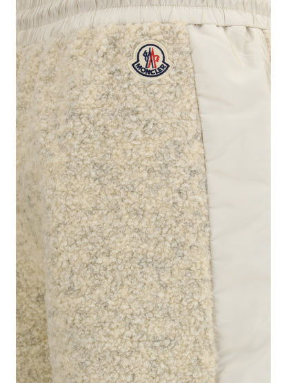 Moncler Teddy-effect fleece Sweatpants - Open White
