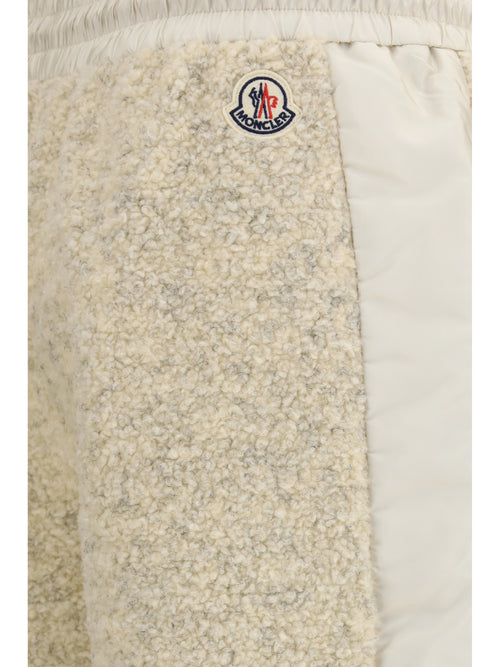 Moncler Teddy-effect fleece Sweatpants - Open White