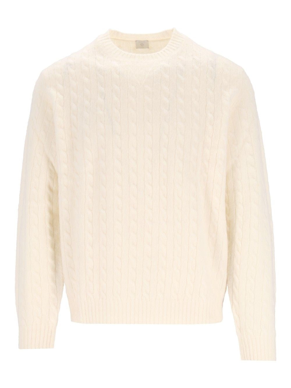 Eleventy Cable Knit Sweater - White