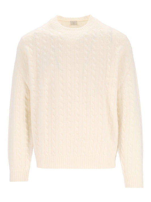 Eleventy Cable Knit Sweater - White