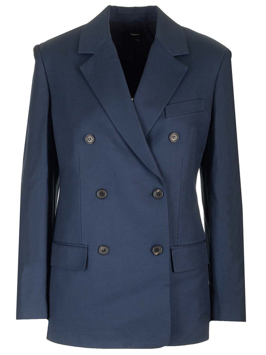 Theory Blue Slim Fit Blazer