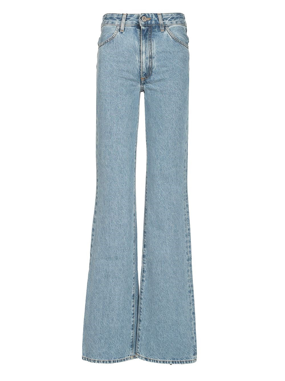 The Attico Long Denim Trousers - Sky Blue