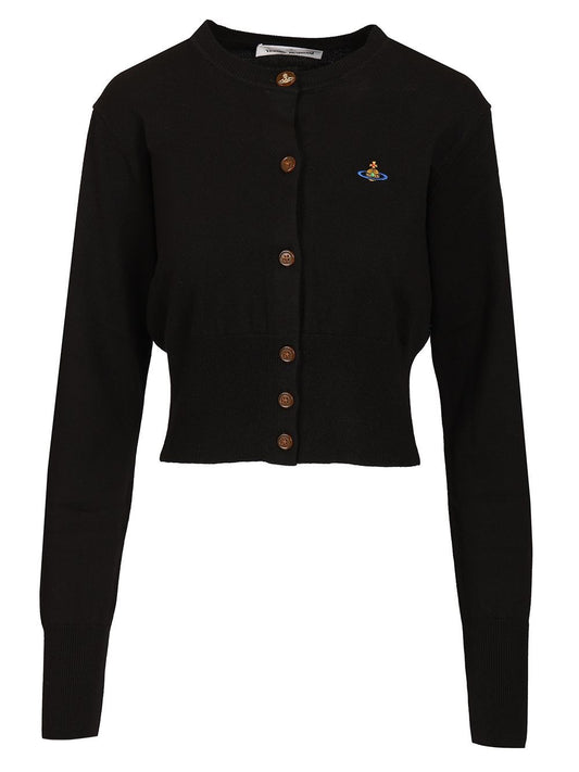 Vivienne Westwood "Bea" Cropped Cardigan - Black