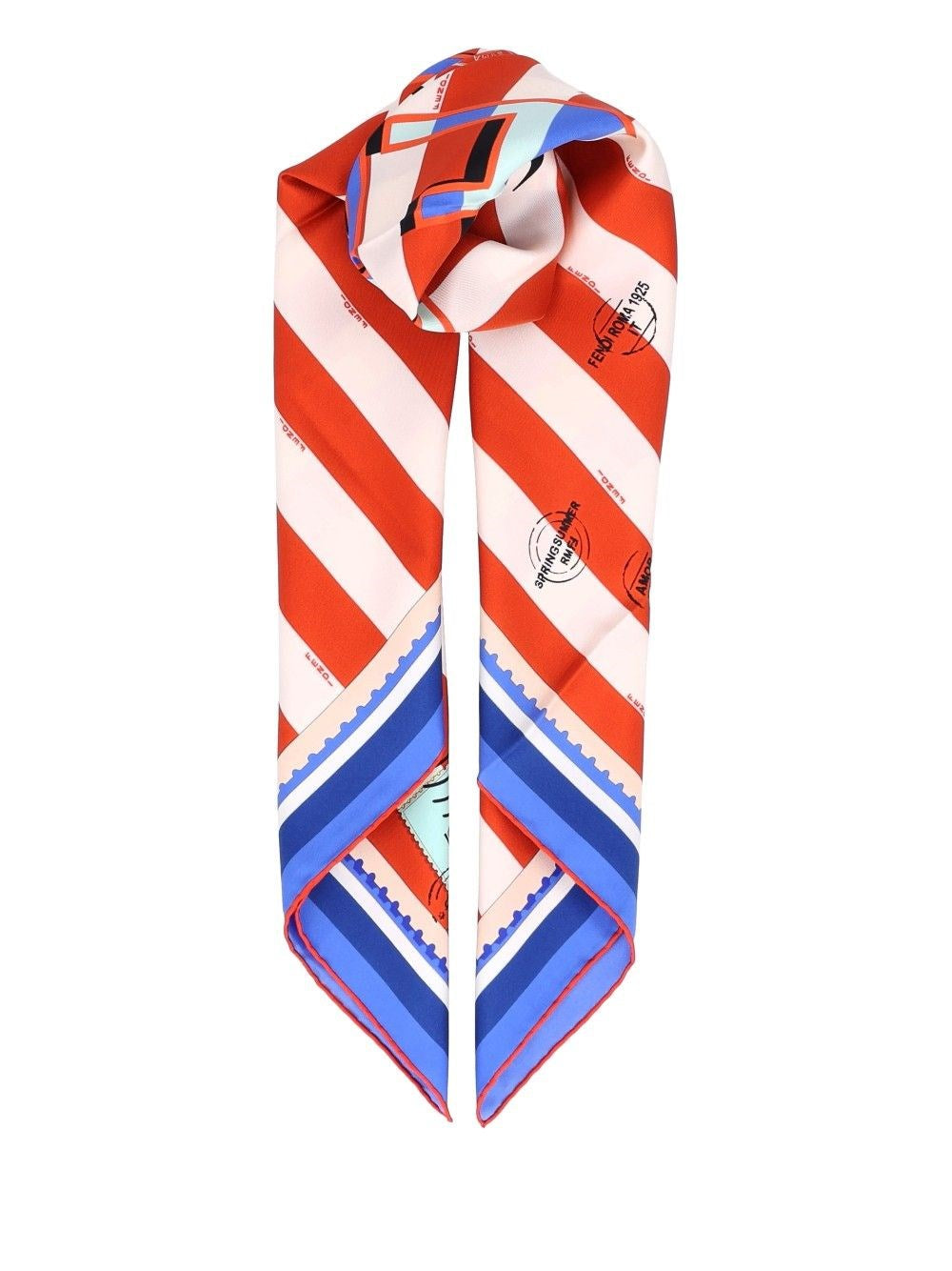 Fendi "Pequin" Silk Scarf - Multi