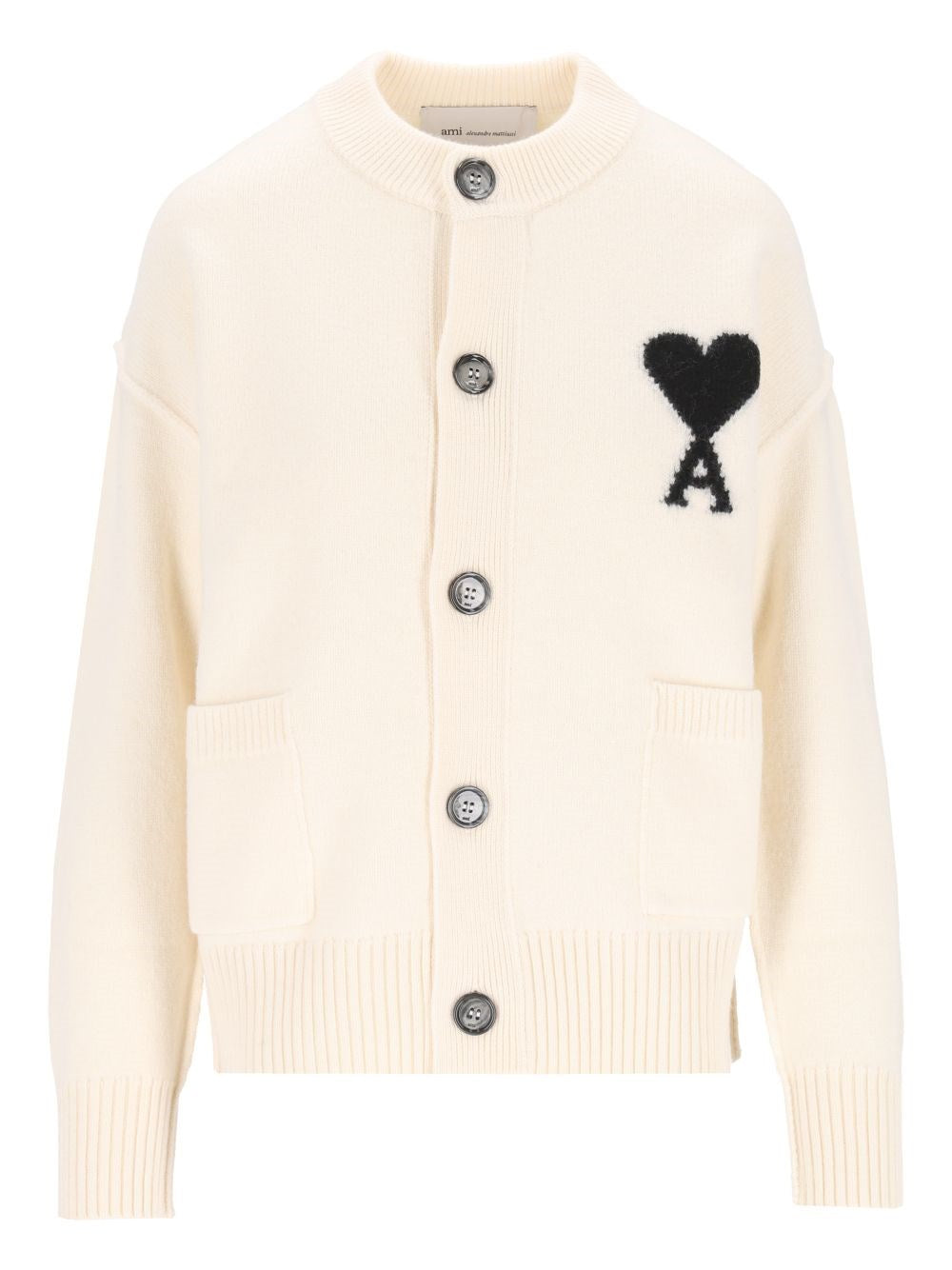 Ami Ami De Coeur Wool Cardigan - White